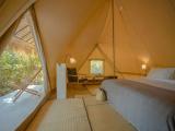 Tent with balcony