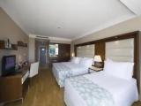 Deluxe Triple room with balcony and with side sea view