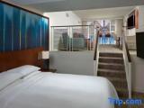 Larger Guest Double room with baseball stadium view